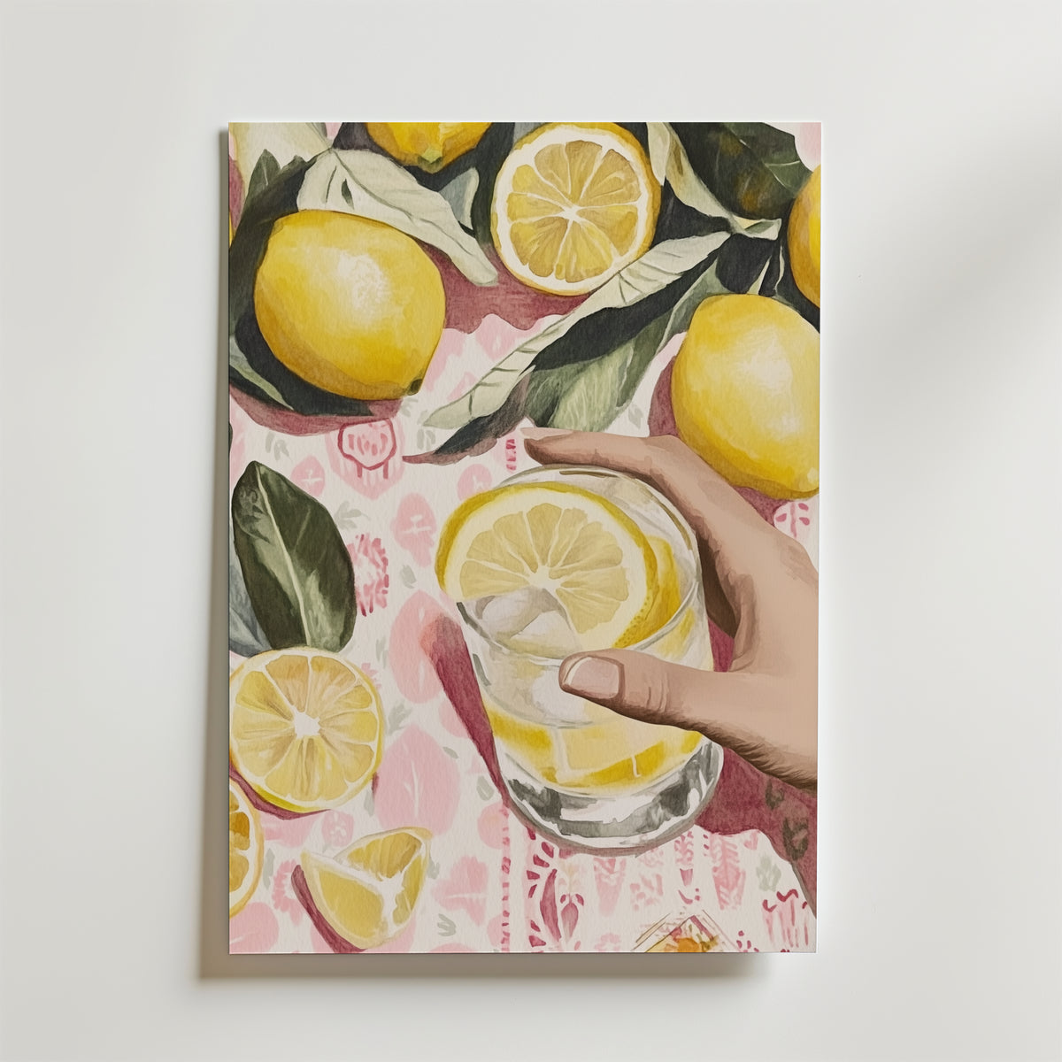 Lemon Delight Drink – stilfullt konsttryck från Bozetto, tryckt på matt finpapper