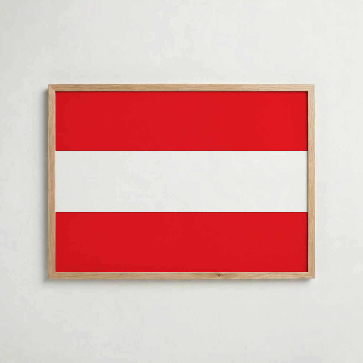 Austria National Flag Poster i ekram – inramad konsttryck för stilren inredning hos Bozetto