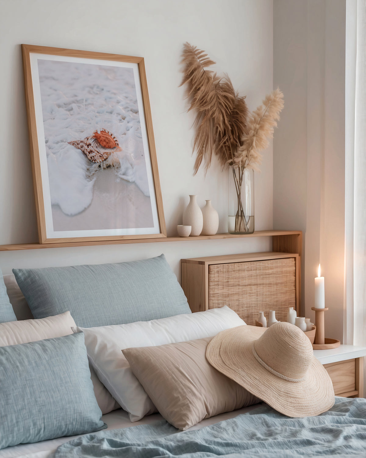 Mockup för Seashell Mist – se hur affischen ser ut inramad på din vägg, Bozetto i hög tryckkvalitet