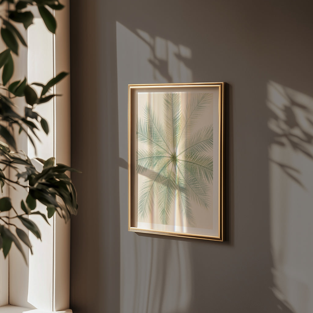 Mirrored Palm poster i stilrent hem med modern inredning – köp enkelt hos Bozetto