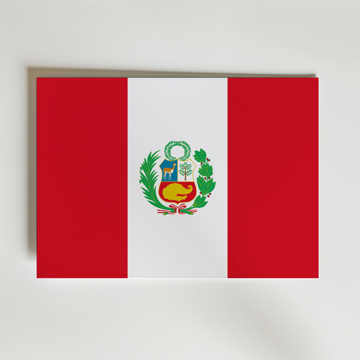 Peru National Flag Poster – modern konst och stilren konsttryck för hemmet hos Bozetto