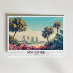 Singapore Skyline – stilfullt konsttryck från Bozetto, tryckt på matt finpapper i hög tryckkvalitet