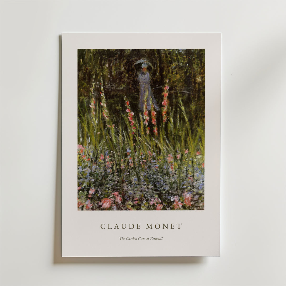 Claude Monet The Garden Gate – stilfullt konsttryck från Bozetto, tryckt på matt finpapper