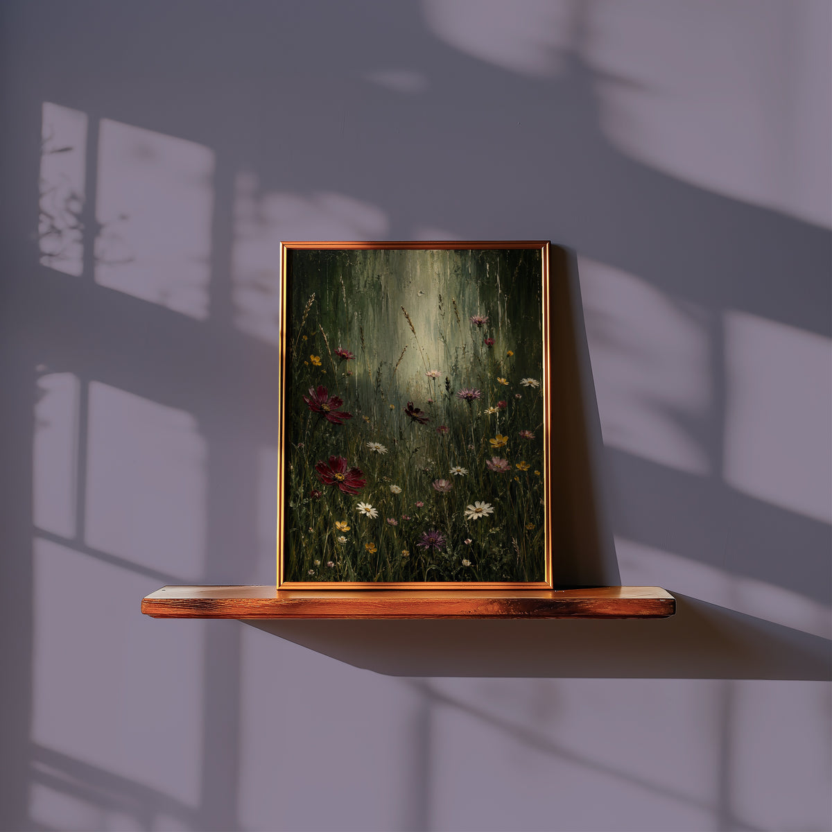 Twilight Meadow affisch i ljust minimalistiskt vardagsrum – köp enkelt hos Bozetto