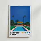 Mockup av Hiroshi Nagai California affisch på vägg – köp enkelt hos Bozetto i hög kvalitet