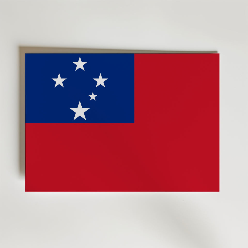 Samoa National Flag Poster – modern konst och stilren konsttryck för hemmet hos Bozetto