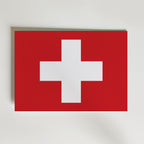 Switzerland National Flag Poster – modern konst och stilren konsttryck för hemmet hos Bozetto