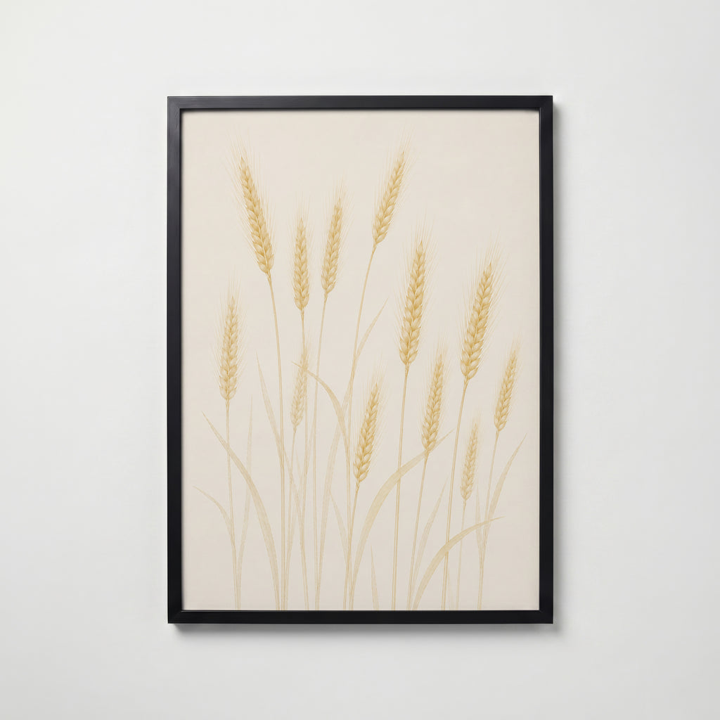 Golden Wheat Field i svart ram på vägg – köp enkelt hos Bozetto affisch i hög kvalitet