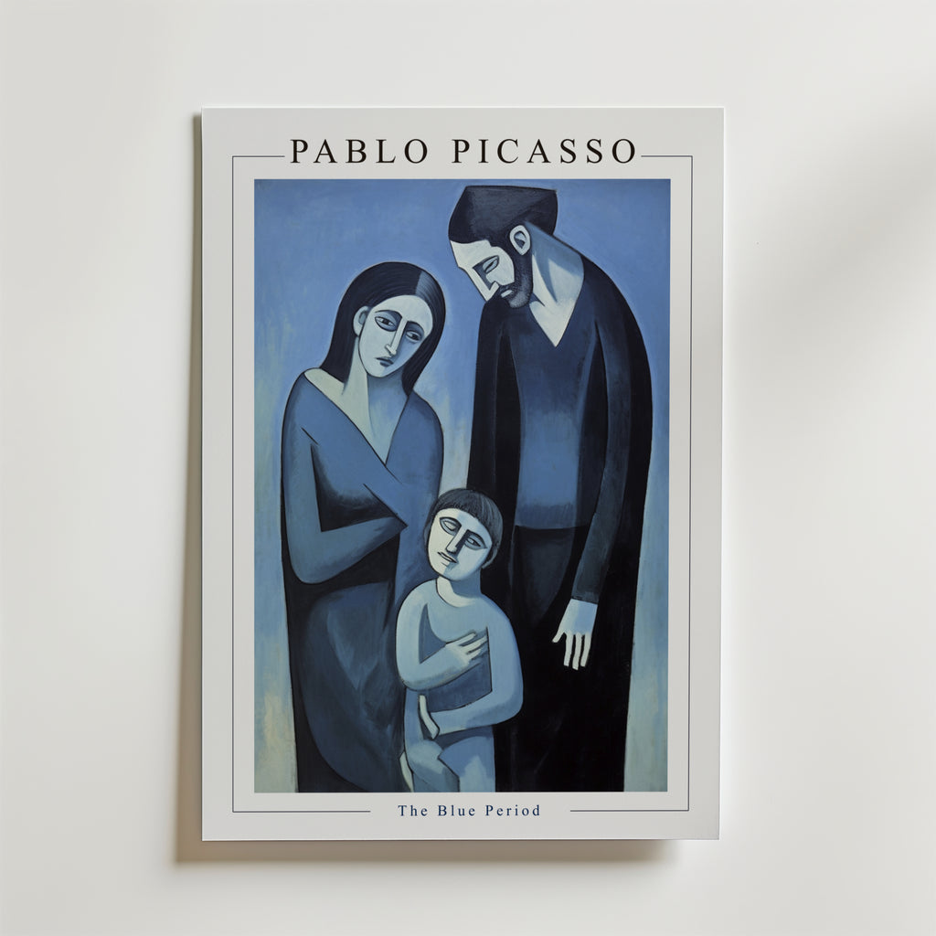 Picasso A Family in Silence – stilfullt konsttryck från Bozetto, tryckt på matt finpapper