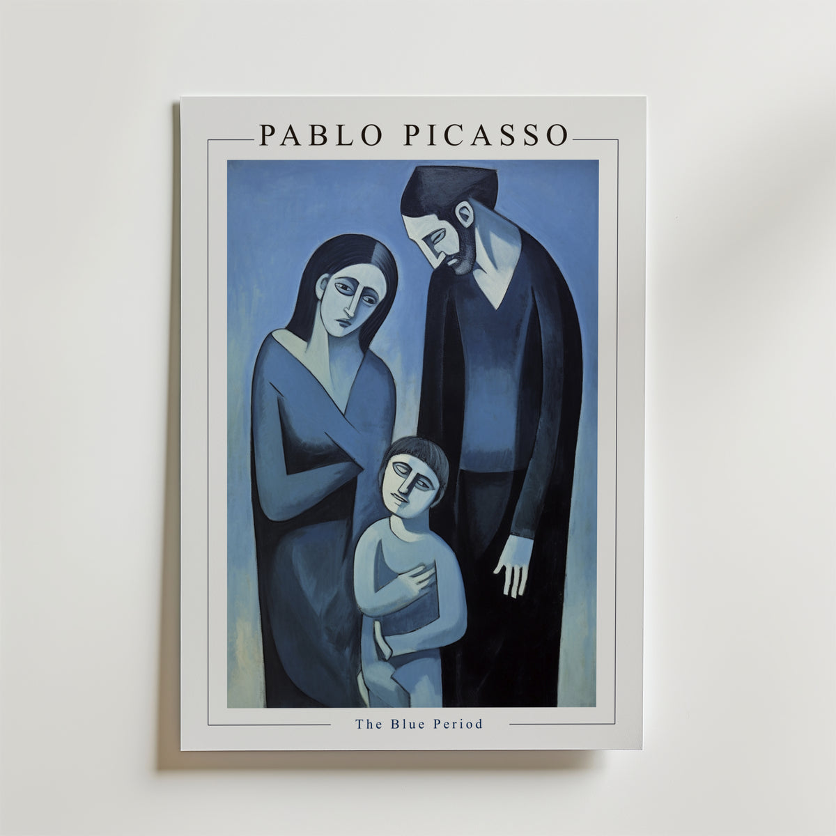 Picasso A Family in Silence – stilfullt konsttryck från Bozetto, tryckt på matt finpapper