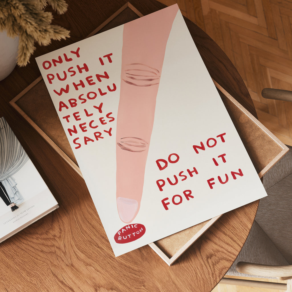 Do Not Push – affisch med snyggt motiv, köp enkelt hos Bozetto i flera storlekar