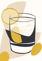Golden Abstract Drink – affisch med snyggt motiv, köp enkelt hos Bozetto i flera storlekar