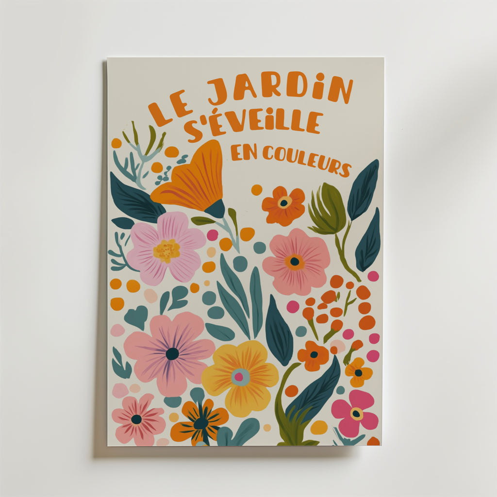 Floral garden – stilfullt konsttryck från Bozetto, tryckt på matt finpapper i hög tryckkvalitet