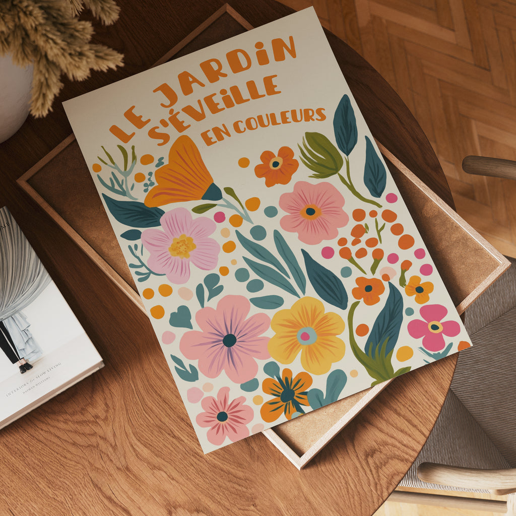 Floral garden poster visad rakt fram – Bozetto affisch i hög tryckkvalitet i hög tryckkvalitet