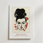Picasso Portrait Of Frida Kahlo affisch på neutral bakgrund – poster från Bozetto