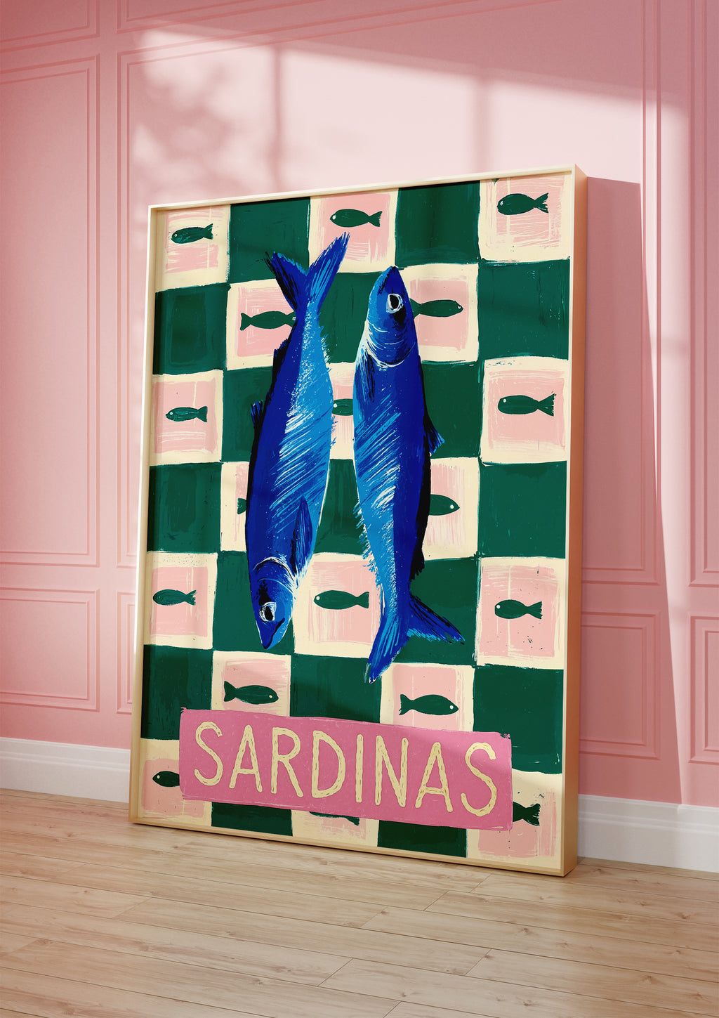 Sardinas Fish poster visad rakt fram – Bozetto affisch i hög tryckkvalitet i hög tryckkvalitet