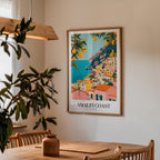 Sunlit Amalfi Coast – stilfullt konsttryck från Bozetto, tryckt på matt finpapper