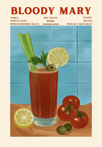 Bloody Mary Cocktail – affisch med snyggt motiv, köp enkelt hos Bozetto i flera storlekar