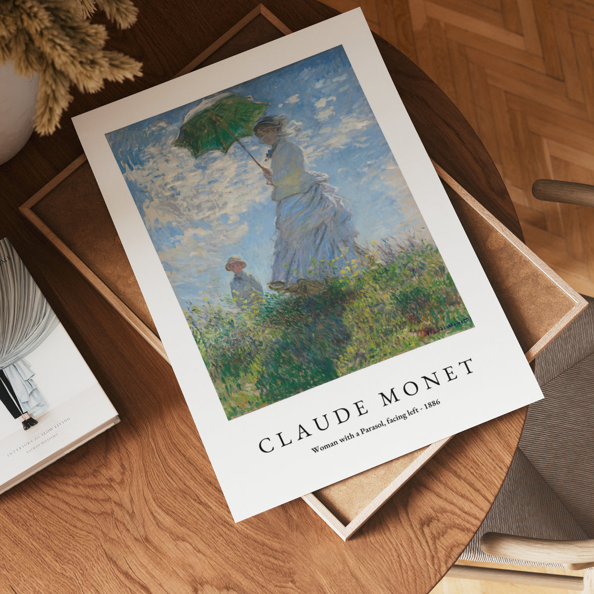 Claude Monet Woman With a – affisch med stilfullt motiv från Bozetto i hög kvalitet