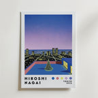 Mockup av Hiroshi Nagai Rooftop affisch på vägg – köp enkelt hos Bozetto i hög kvalitet