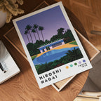 Väggmockup med Hiroshi Nagai Tropical – köp enkelt hos Bozetto affisch i hög kvalitet