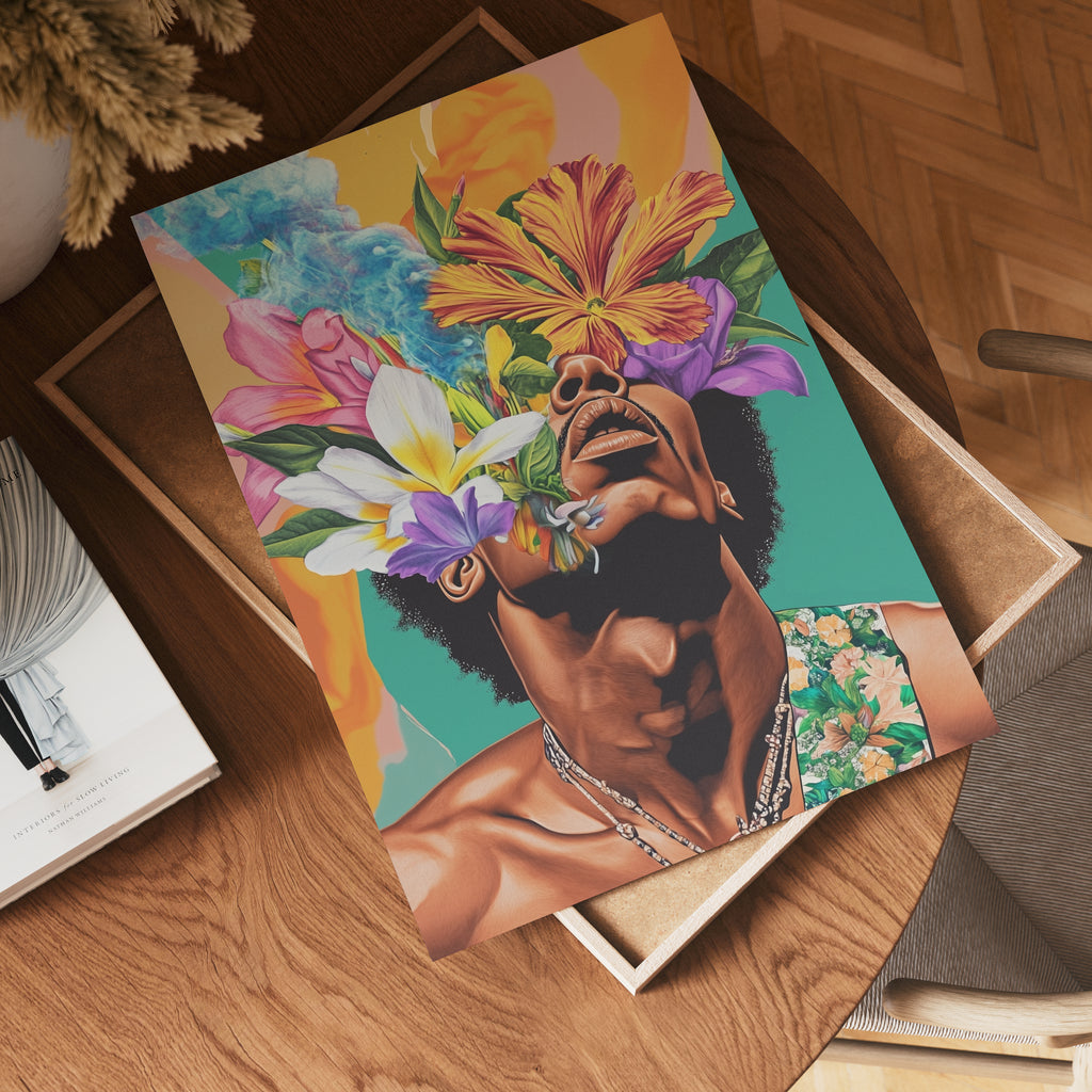 Blooming Hendrix poster visad rakt fram – Bozetto affisch i hög tryckkvalitet i hög tryckkvalitet