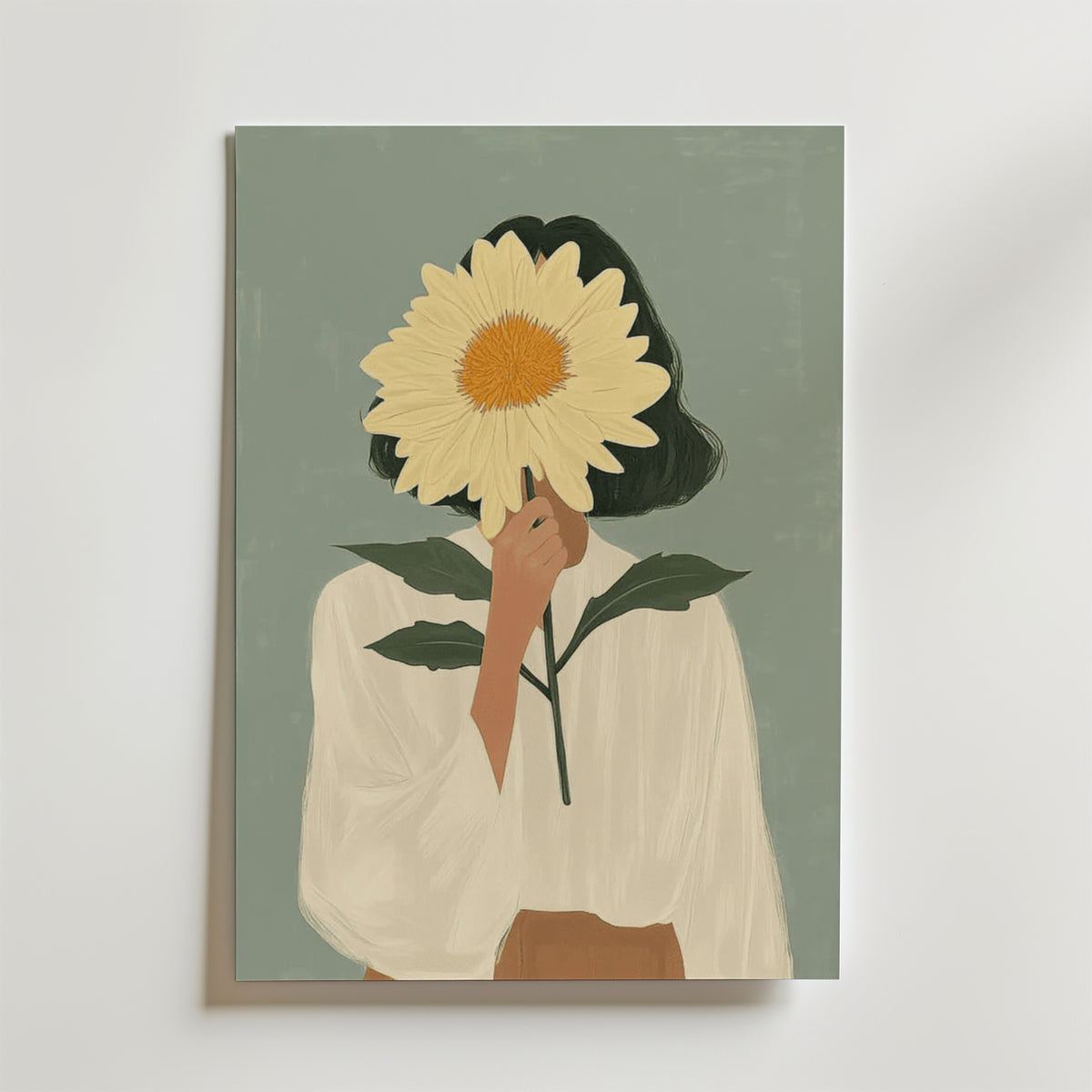 Hidden sunflower No.2 – stilfullt konsttryck från Bozetto, tryckt på matt finpapper