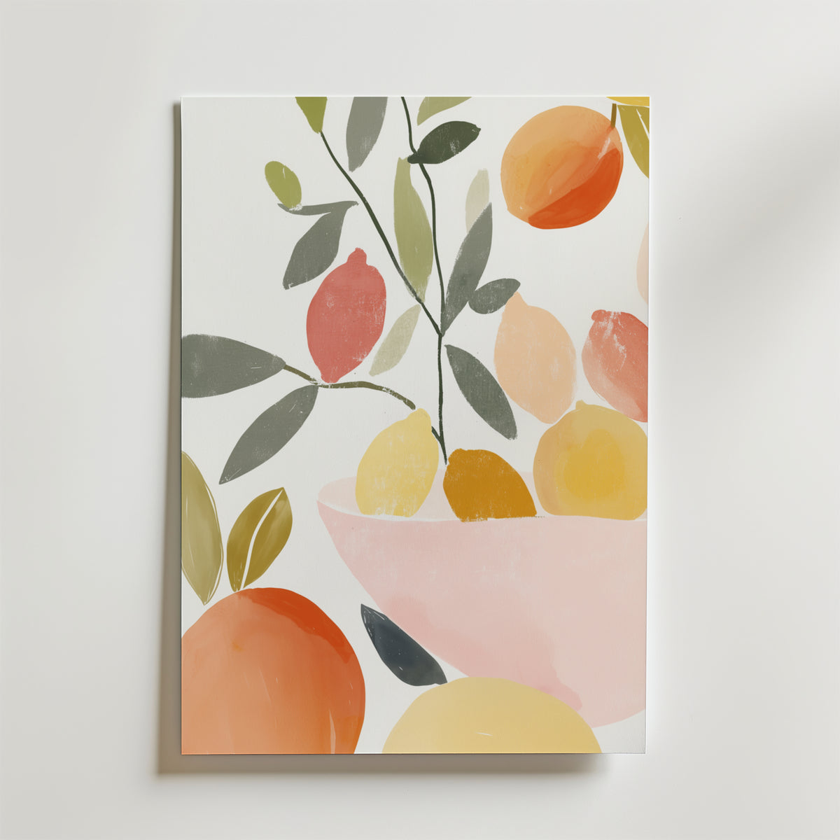 Fruity Flow – stilfullt konsttryck från Bozetto, tryckt på matt finpapper i hög tryckkvalitet