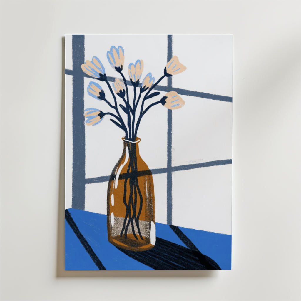 Tulip In Vase – stilfullt konsttryck från Bozetto, tryckt på matt finpapper i hög tryckkvalitet