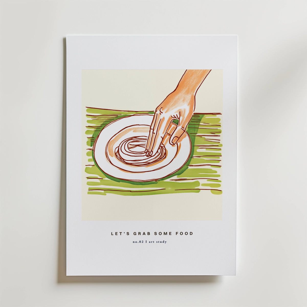 Let’s Grab Some Food – stilfullt konsttryck från Bozetto, tryckt på matt finpapper