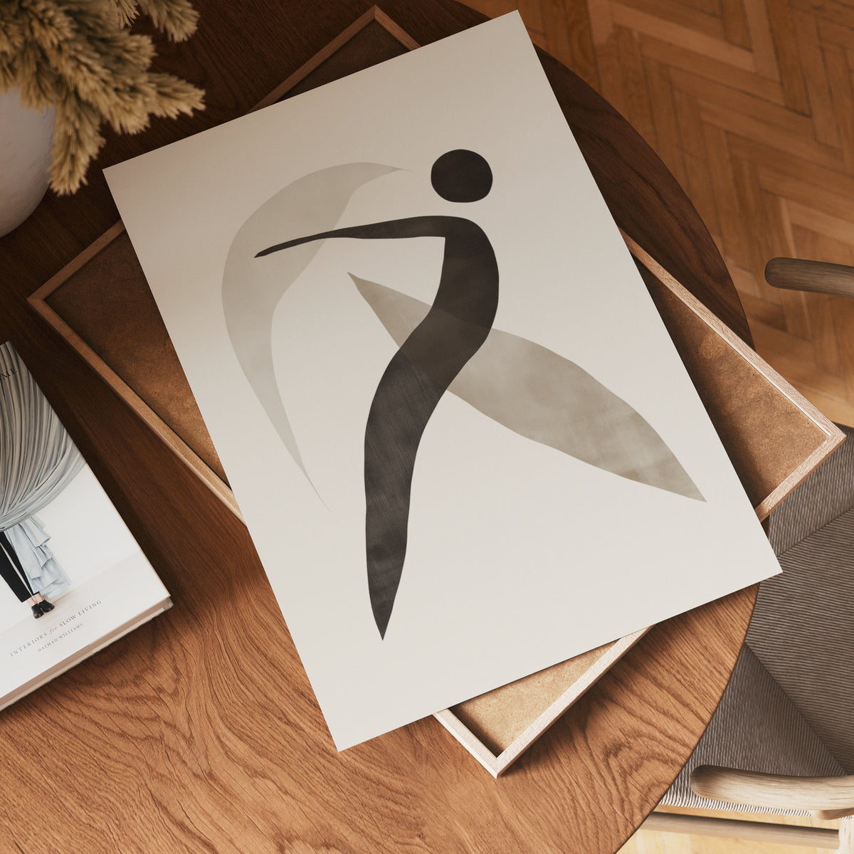 Abstract Movement poster visad rakt fram – Bozetto affisch i hög tryckkvalitet i hög tryckkvalitet