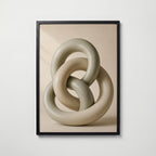 Looped Clay affisch i modern svart ram – stark kontrast och stil, Bozetto poster