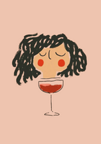 Curly Wine Mood – affisch med snyggt motiv, köp enkelt hos Bozetto i flera storlekar