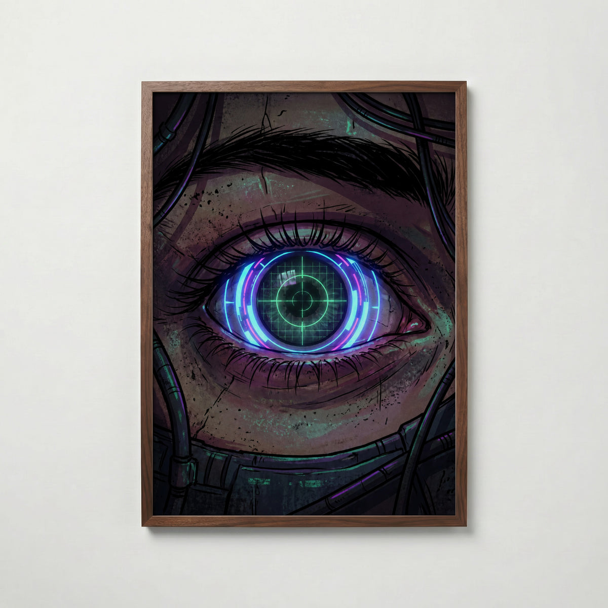 Cyber Iris Poster – valnötsram