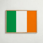Ireland National Flag Poster i ekram – inramad konsttryck för stilren inredning hos Bozetto