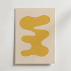 Golden Abstract Form – stilfullt konsttryck från Bozetto, tryckt på matt finpapper