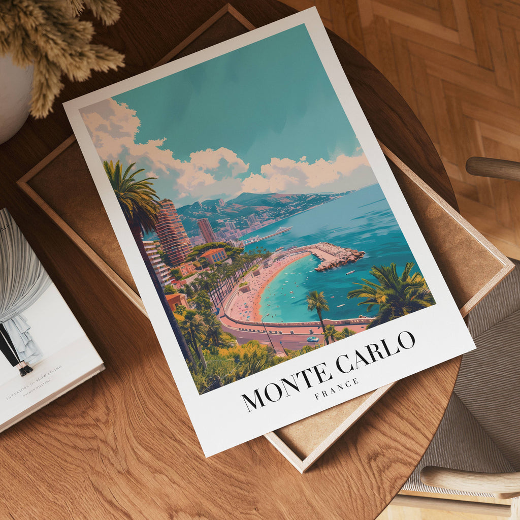 The Monte Carlo poster visad rakt fram – Bozetto affisch i hög tryckkvalitet i hög tryckkvalitet