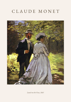 Claude Monet Lunch On The Grass – stilfullt konsttryck från Bozetto, tryckt på matt finpapper