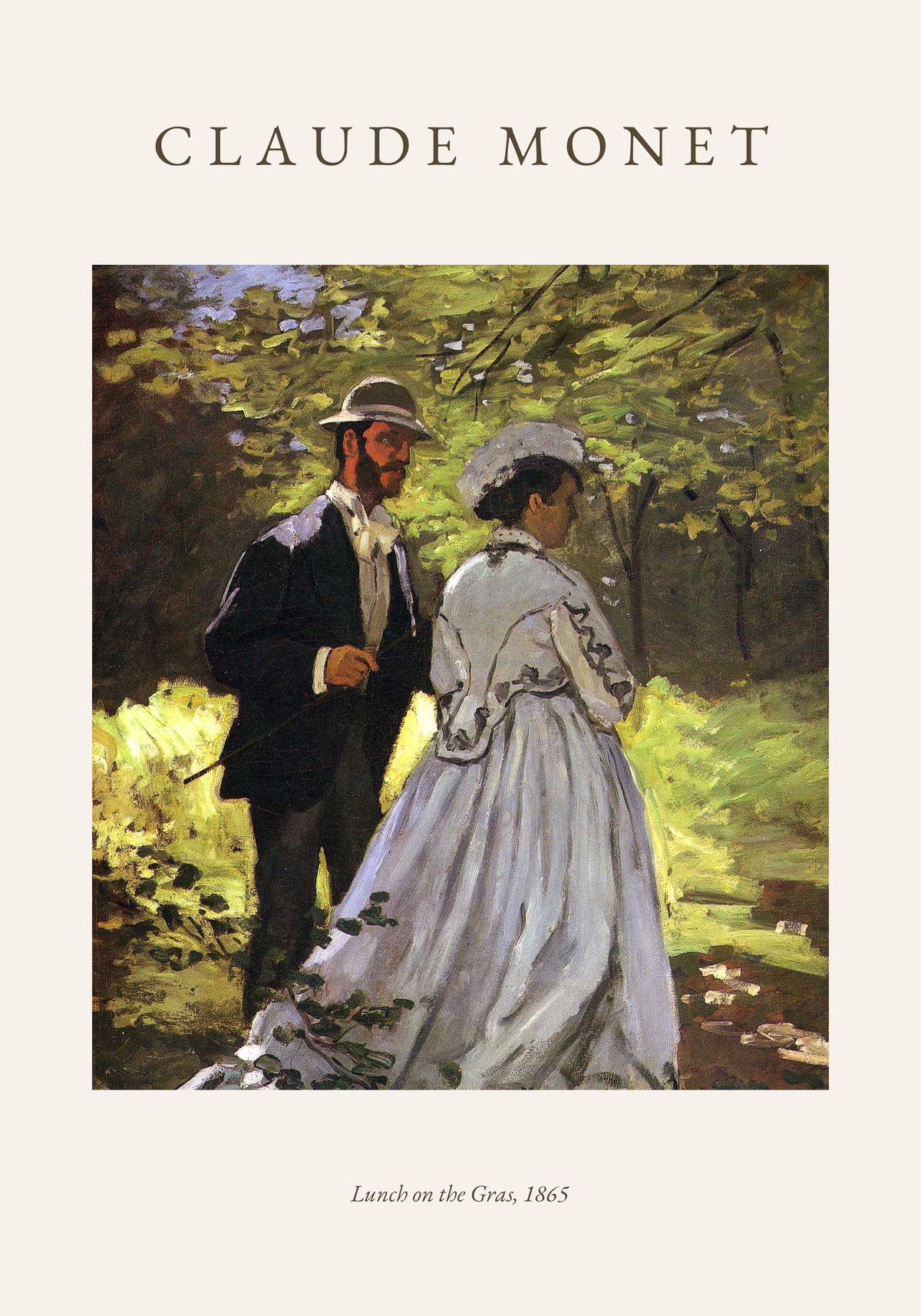 Claude Monet Lunch On The Grass – stilfullt konsttryck från Bozetto, tryckt på matt finpapper