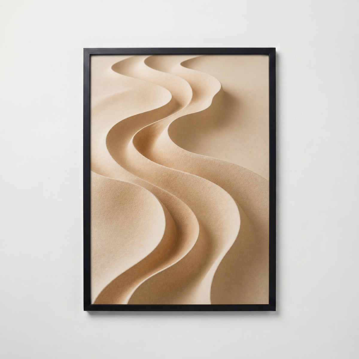 Folded Dune affisch i modern svart ram – stark kontrast och stil, Bozetto poster