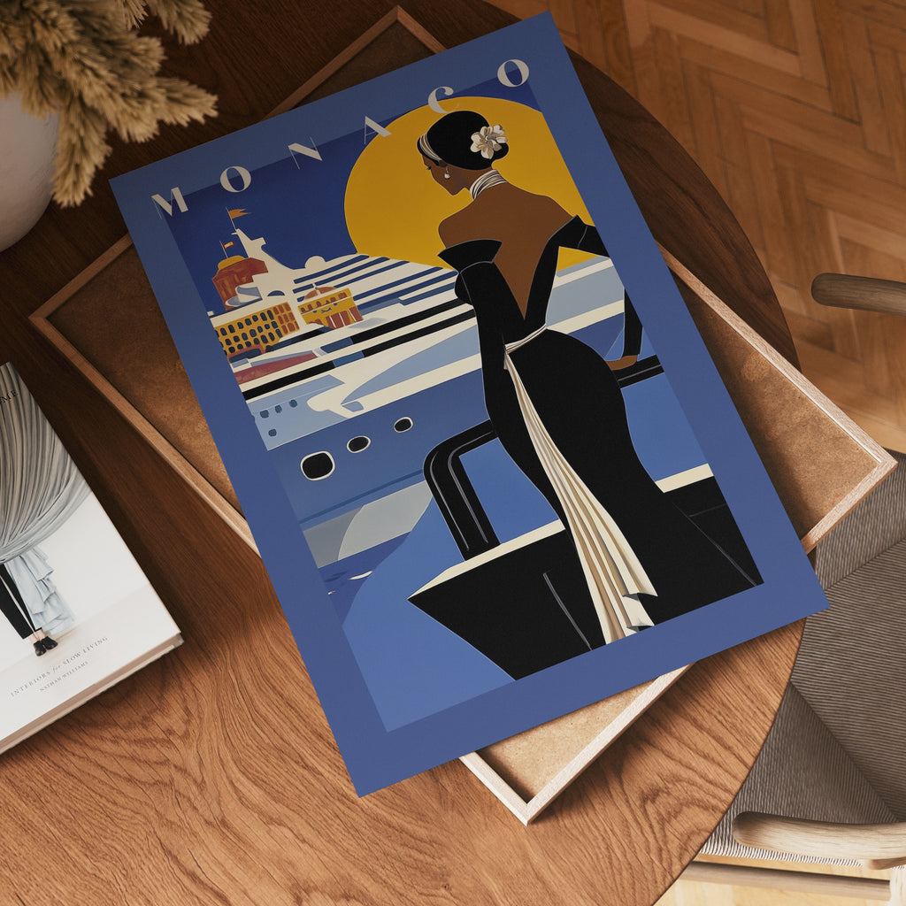 Monaco No.2 poster visad rakt fram – Bozetto affisch i hög tryckkvalitet i hög tryckkvalitet