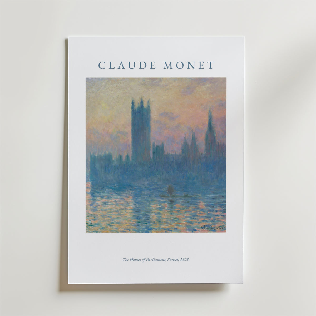 Claude Monet The House Of – stilfullt konsttryck från Bozetto, tryckt på matt finpapper