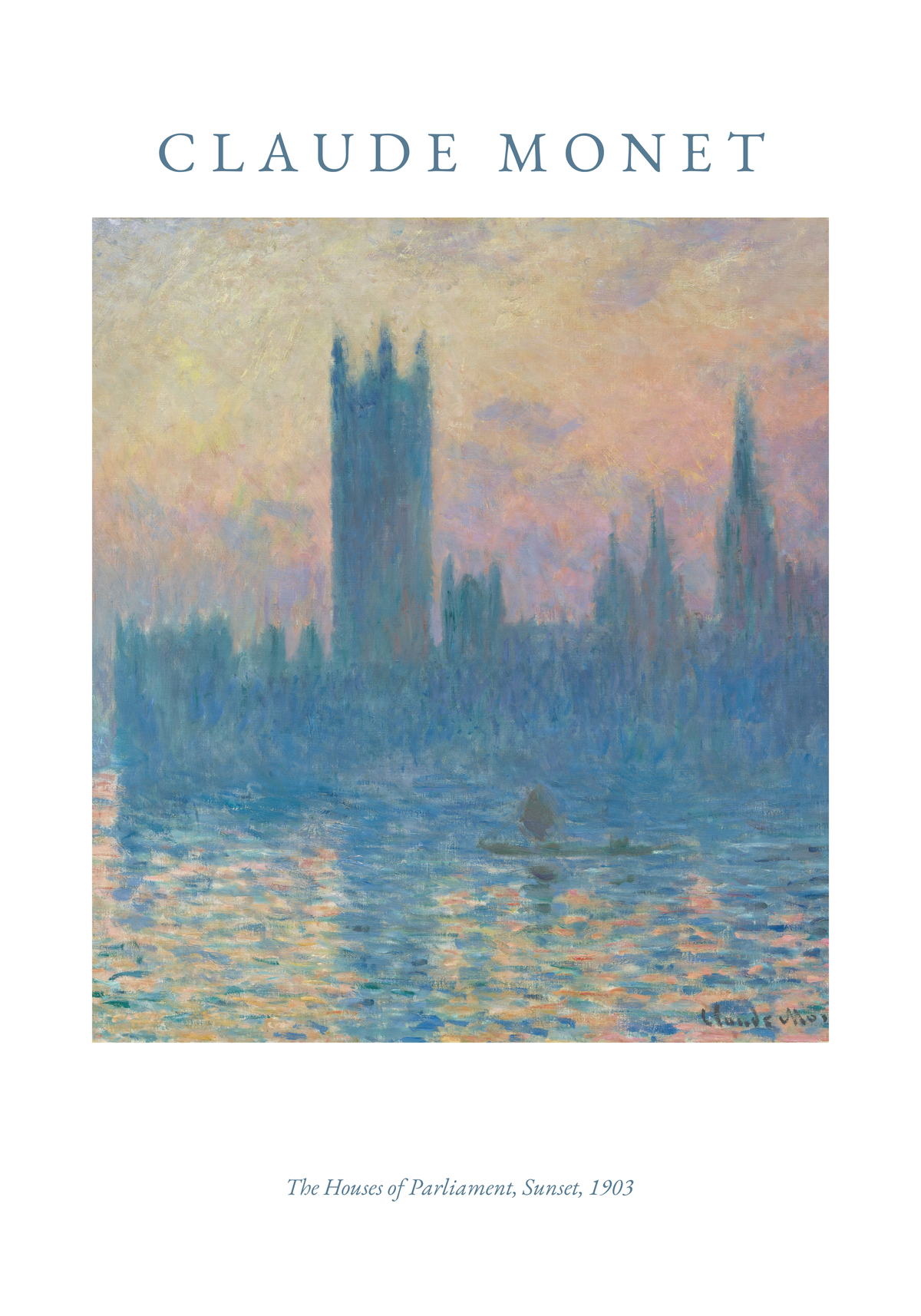 Claude Monet The House Of poster visad rakt fram – Bozetto affisch i hög tryckkvalitet