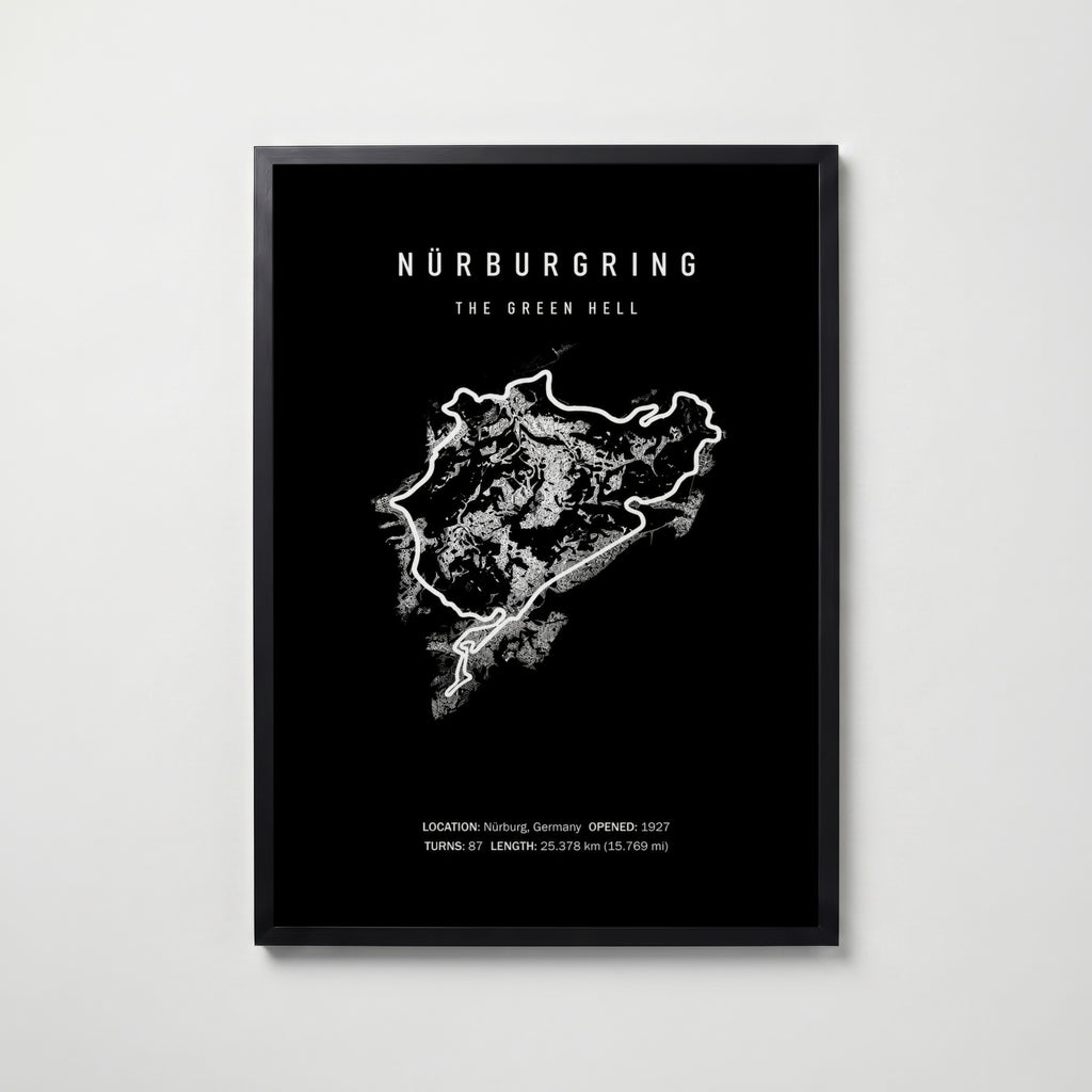 Nürburgring Poster – svart ram