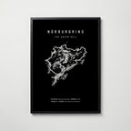 Nürburgring Poster – svart ram