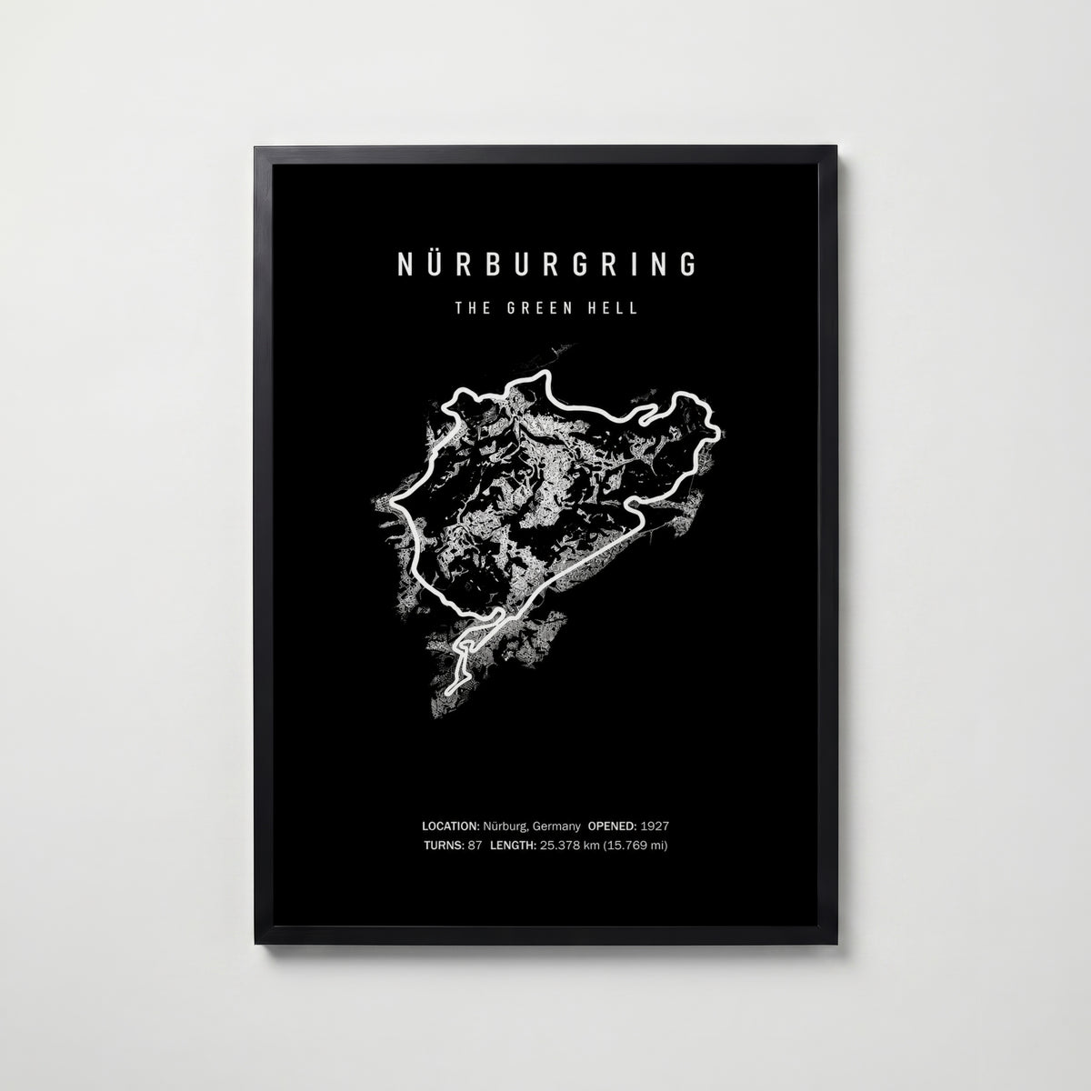 Nürburgring Poster – svart ram