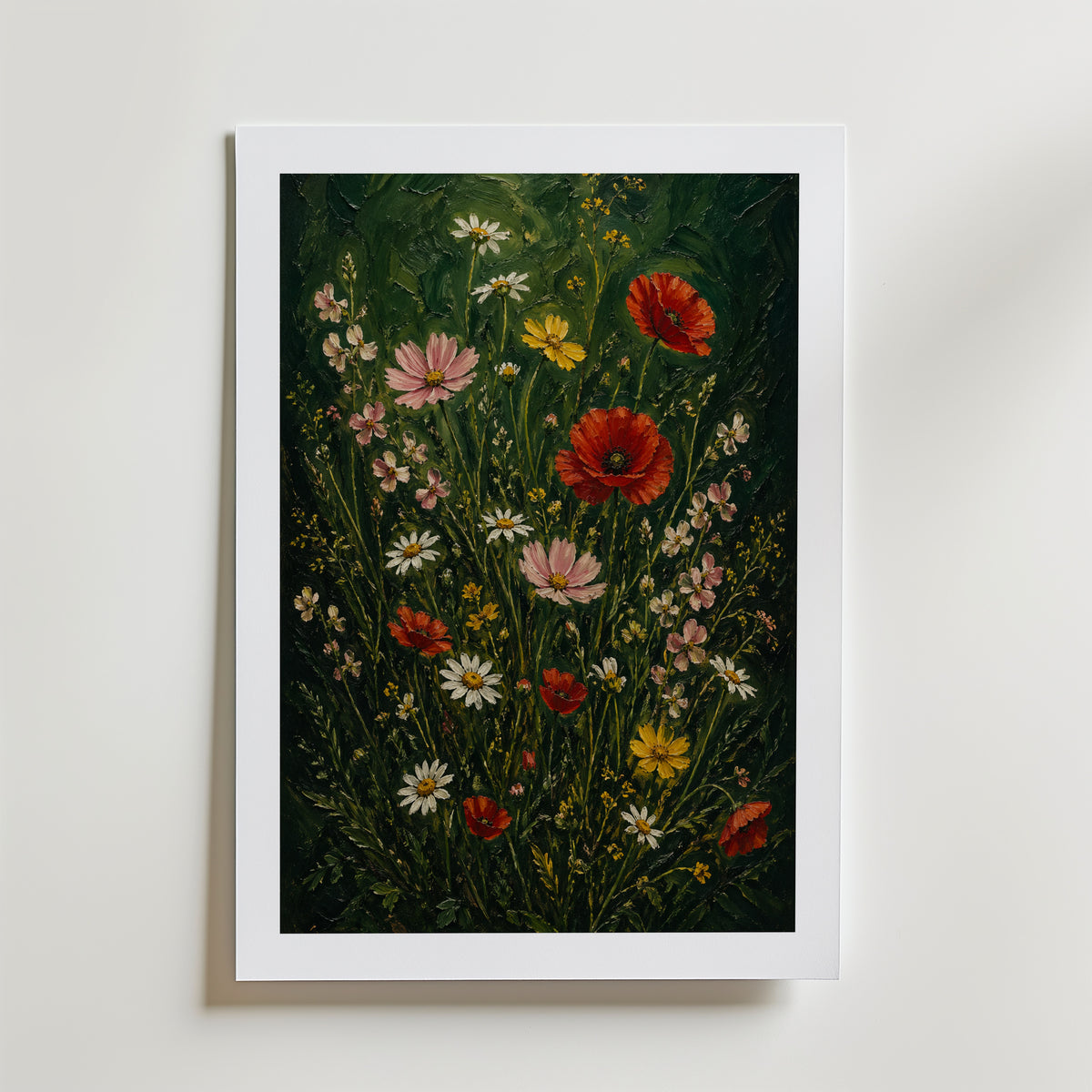 Wildflower Meadow affisch inramad i neutral ram – konsttryck från Bozetto – nr 1