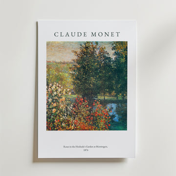 Claude Monet Garden At Montregon affisch på neutral bakgrund – poster från Bozetto