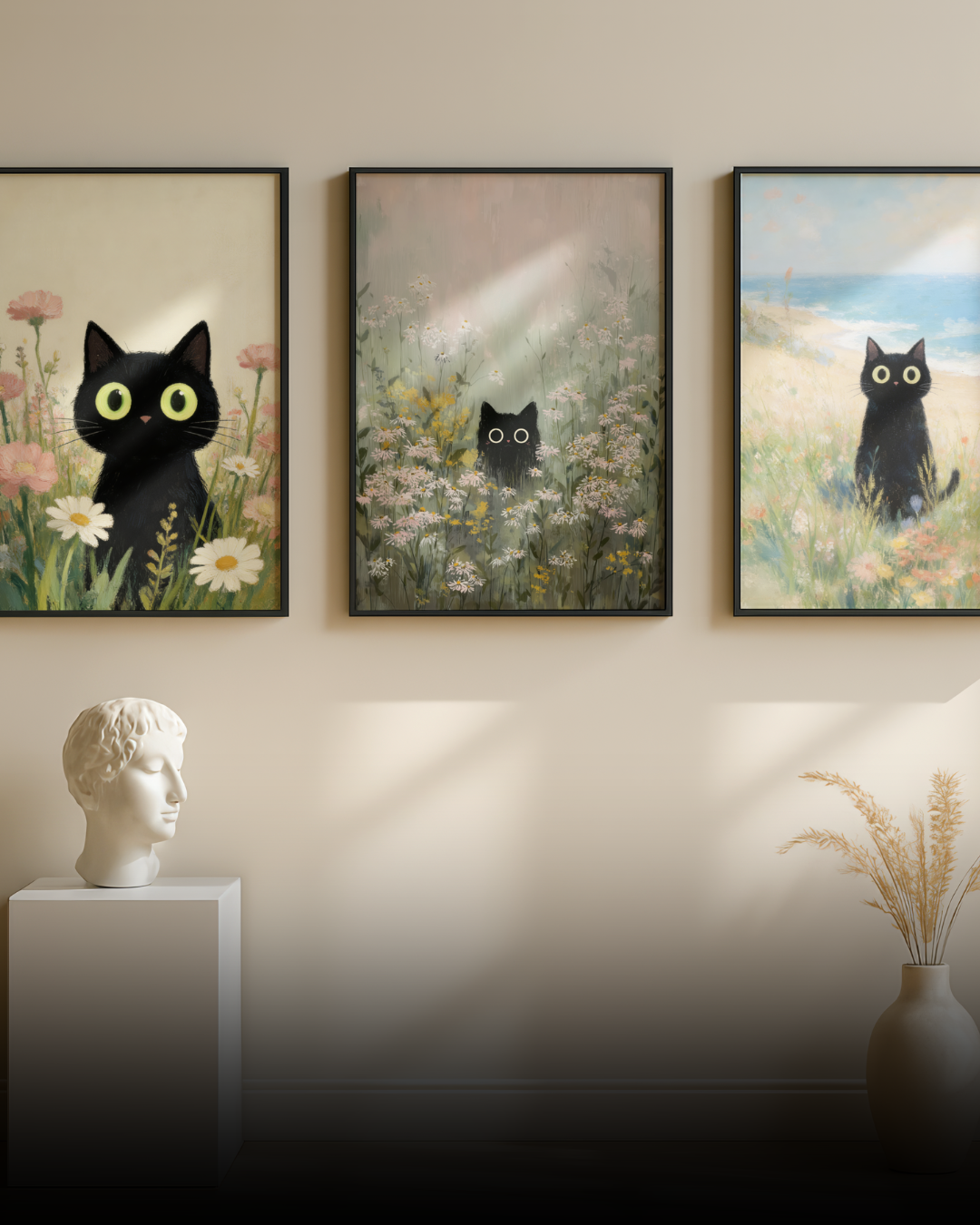 Bundle 3-pack Midnight Meadow Collection – kuraterad postercollection som lyfter hemmet hos Bozetto
