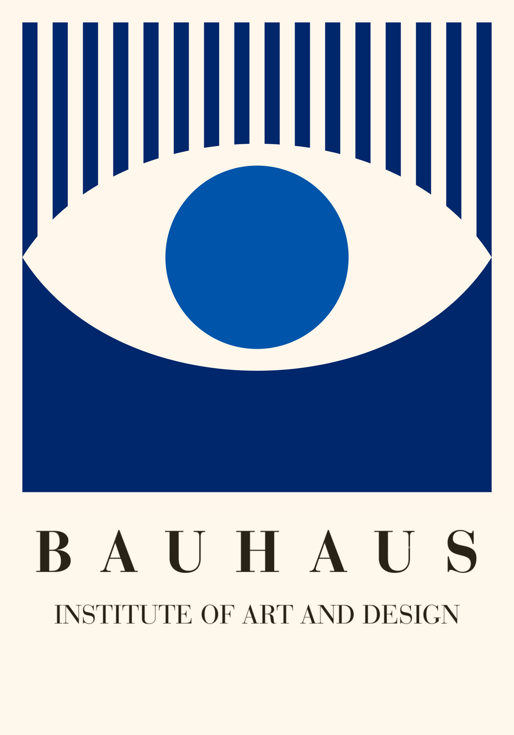 Bauhaus Blue Eye – affisch med snyggt motiv, köp enkelt hos Bozetto i flera storlekar